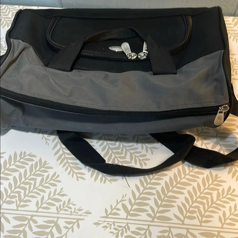 Pierre Cardin Black and Gray Duffel Bag Sporty and Durable